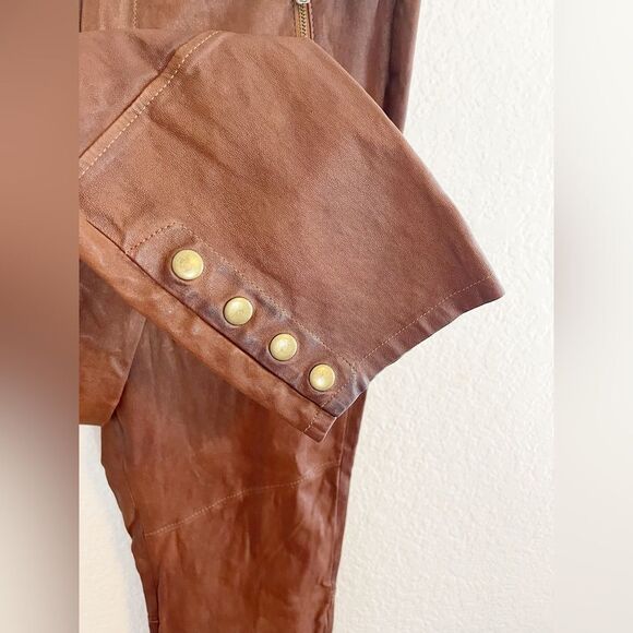 Joie Women’s Darnella real Leather brown Pants size 12 - Picture 7 of 8